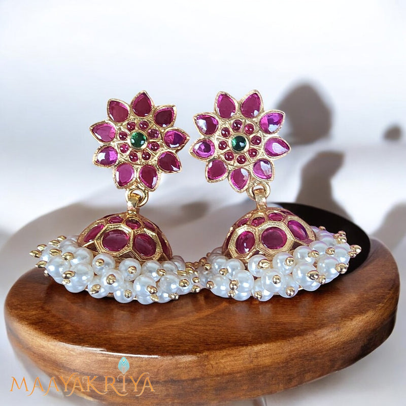 Belli Moda Kamala Design Pearl Jhumka
