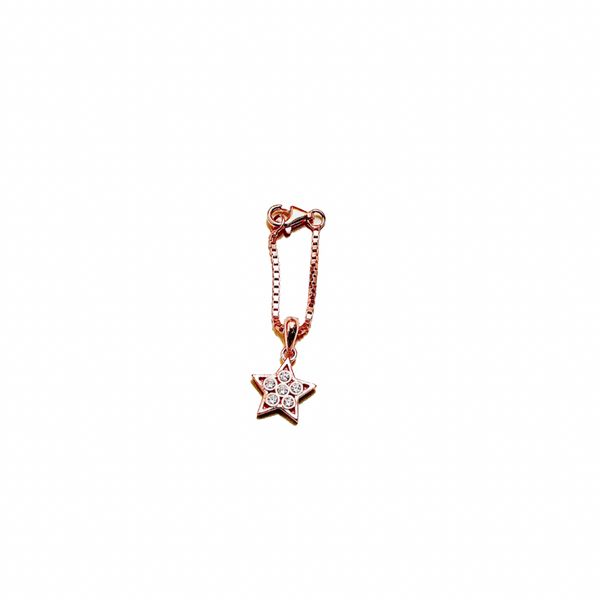 Star 18k Rosegold polish 925 Silver Watch Charm