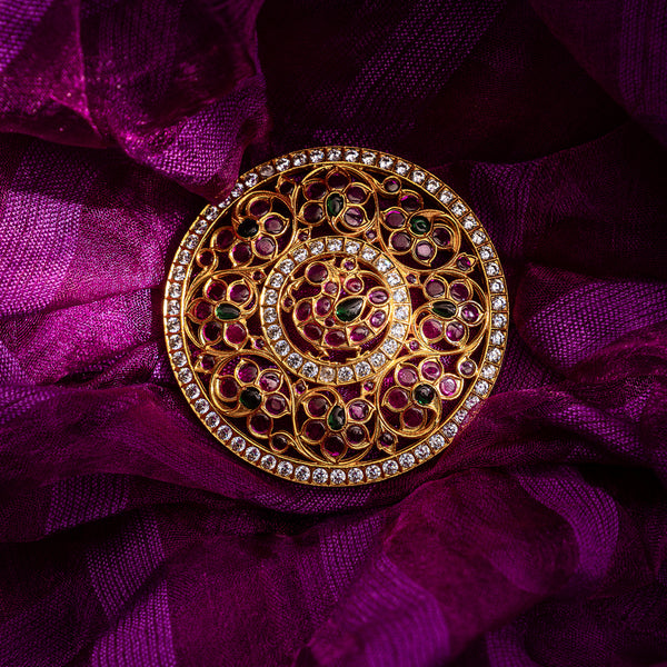 Rakudi Big White Round Peacock