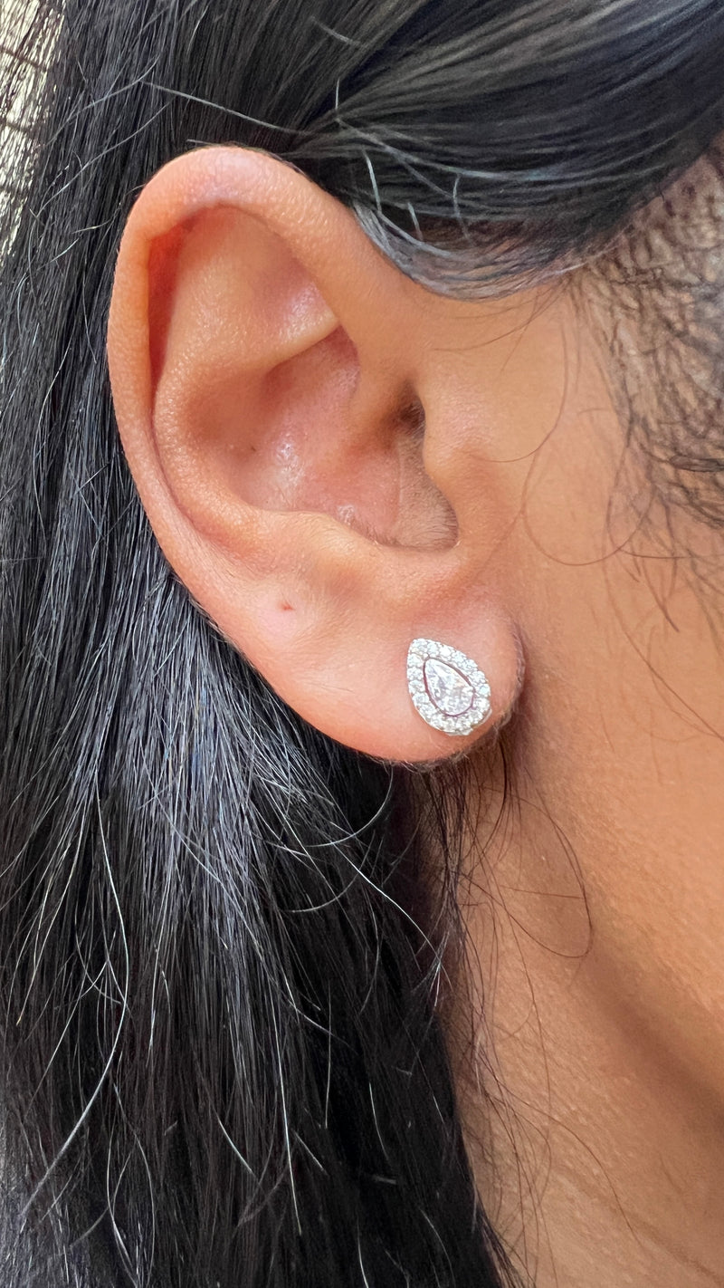 Teardrop Silver Earrings