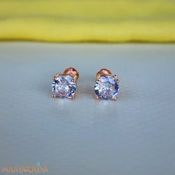 Cylinderical Silver Earrings Size 1