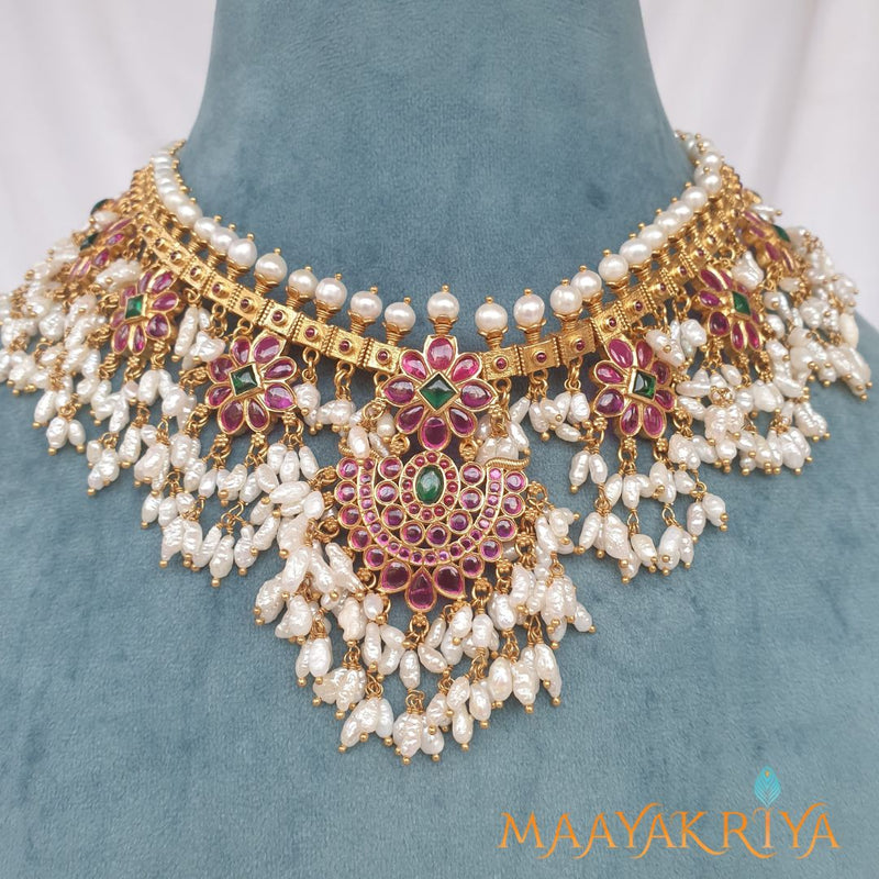 Ambapushpa Guttapusalu Necklace Set