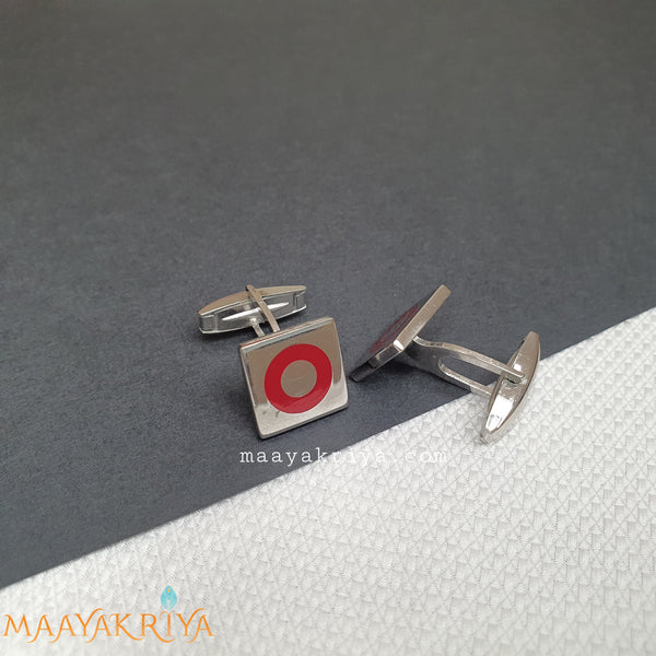 Square Red Cufflinks