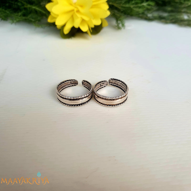 2 line oxidized toerings
