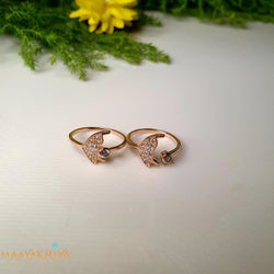 Fish Shaped Rosegold Toerings