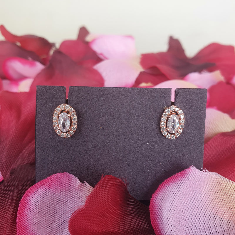 Oval Rosegold/Pinkgold Earrings