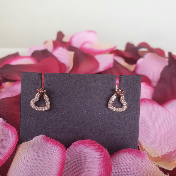 Queen of Hearts Rosegold/Pinkgold Earrings