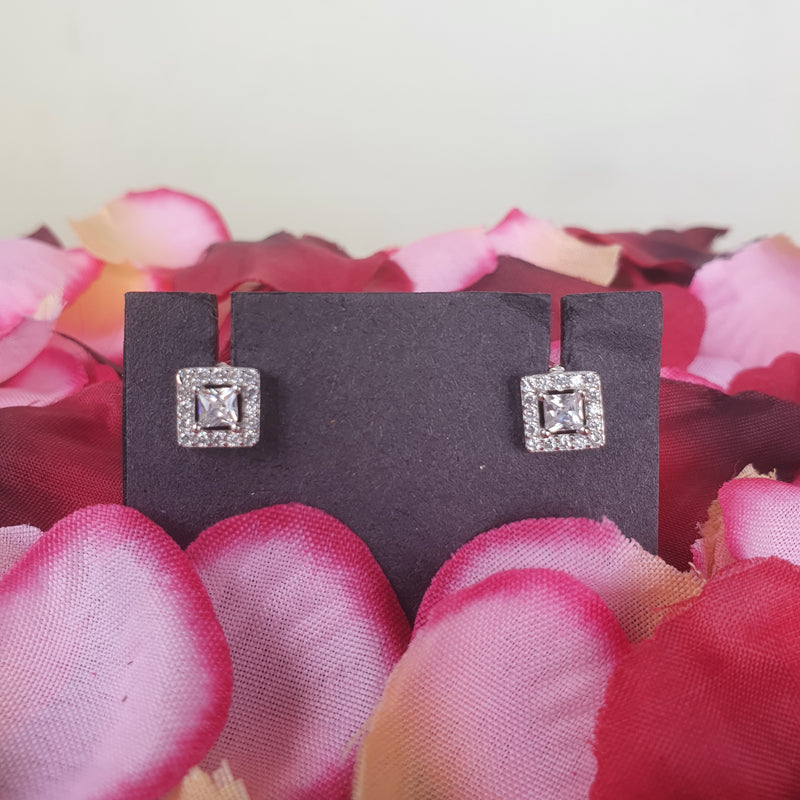 Square CZ Earrings
