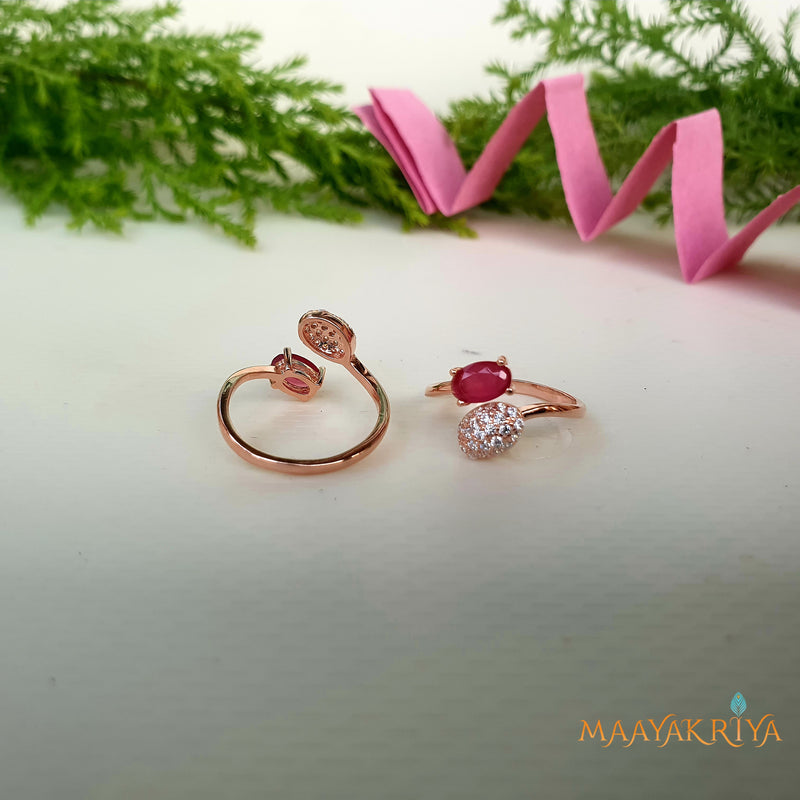 Pretty Pink Rosegold Toerings