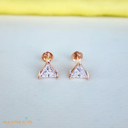 Triangle Rosegold Earrings size 2