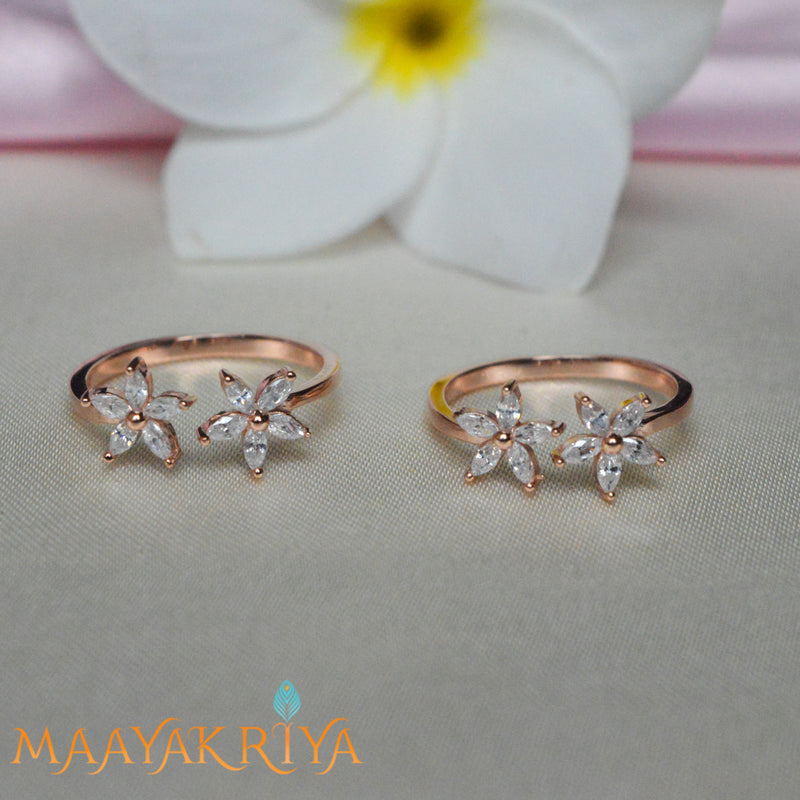 Twin Flower Rosegold Toering