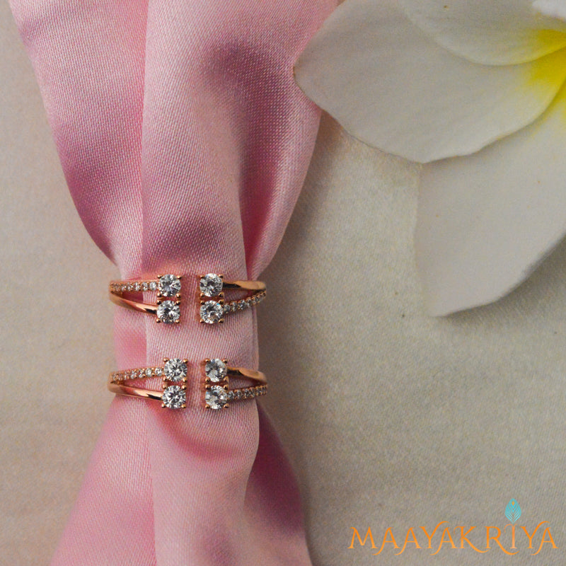Split Stone Rosegold Toering