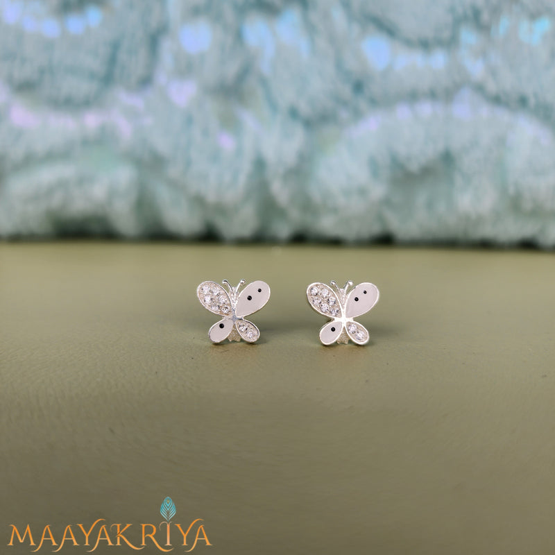 Baby Pink Butterfly Studs