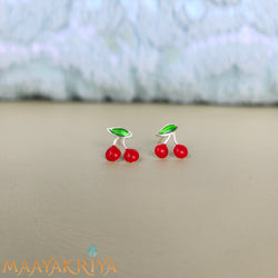 Cherry Silver Studs