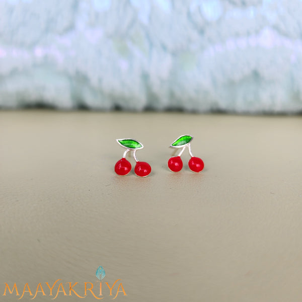 Cherry Silver Studs