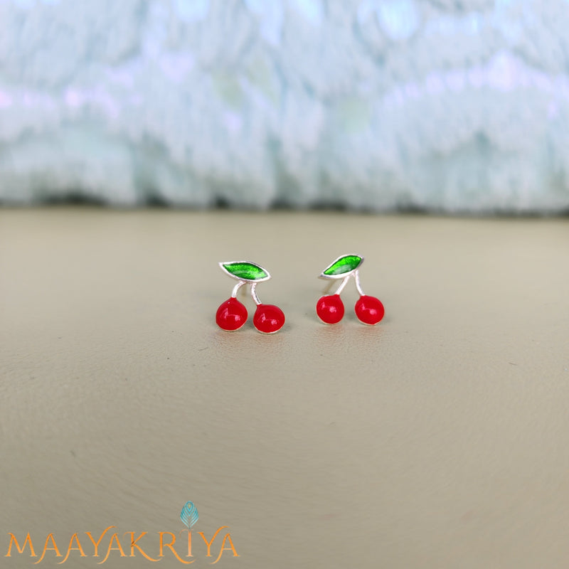 Cherry Silver Studs