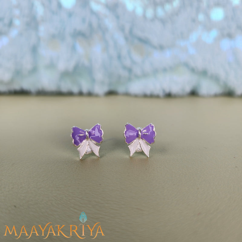 Bow Silver Studs