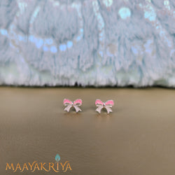Ribbon Silver Studs