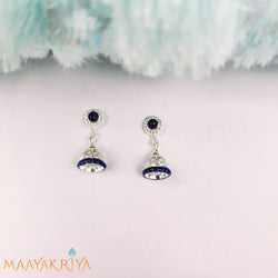 Azure Silver Jhumka