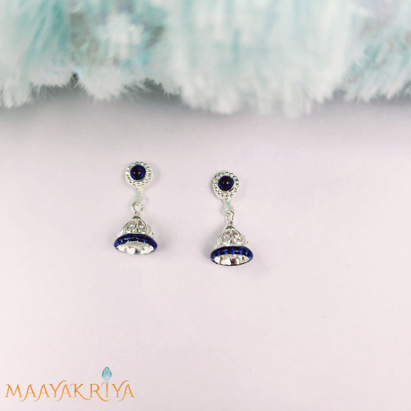 Azure Silver Jhumka