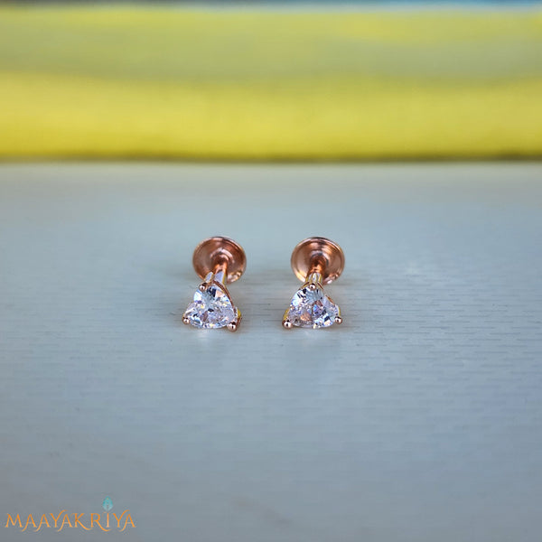 Heart Rosegold Earrings