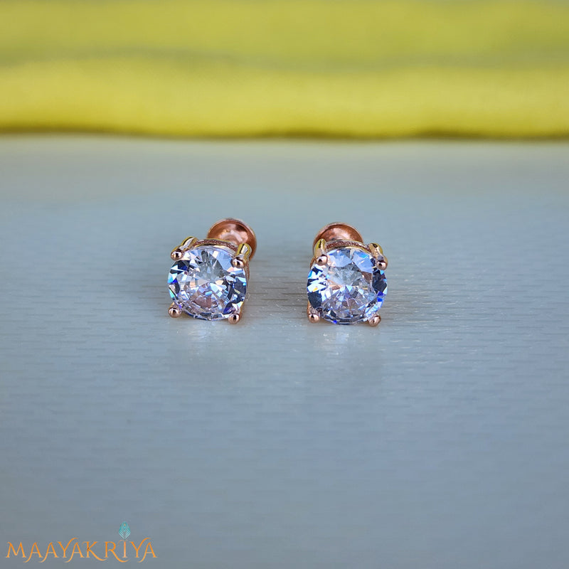 Cylinderical Silver Earrings Size 2
