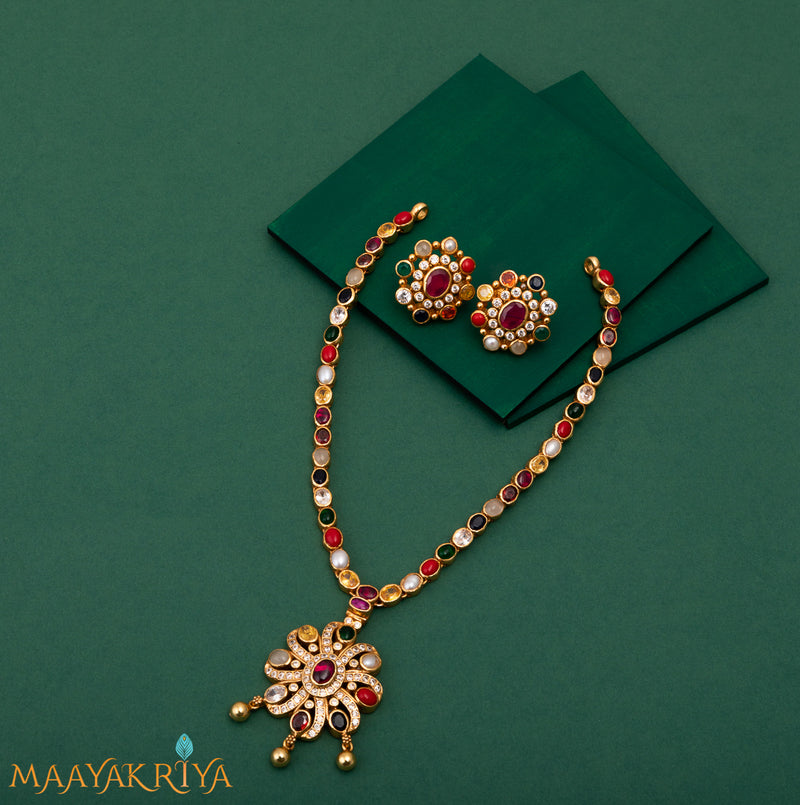 Navaratna Chakra Necklace Set