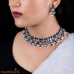 Navaratna Guttapusalu Necklace Set