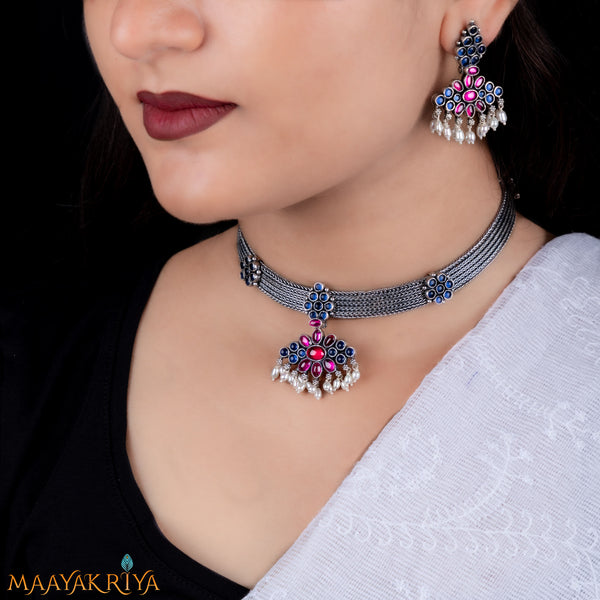 Neelavarna  Necklace Set