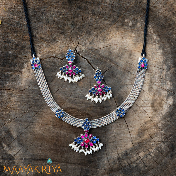 Neelavarna  Necklace Set