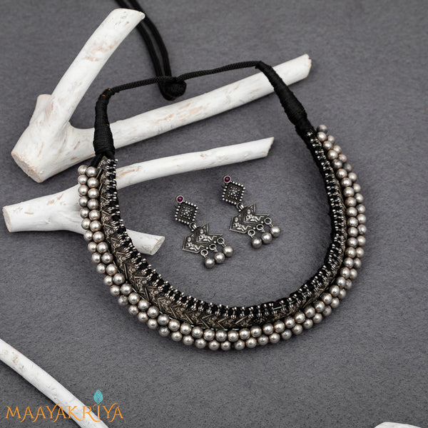 Mallika Vajra Teek Necklace set