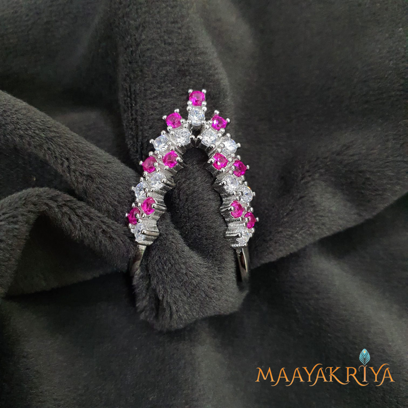 Pink garden Vanki Finger Ring