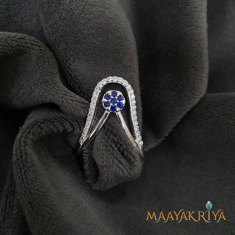 Blue Lily Vanki Finger Ring