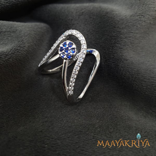 Blue Lily Vanki Finger Ring