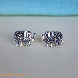 Elephant Silver Earrings