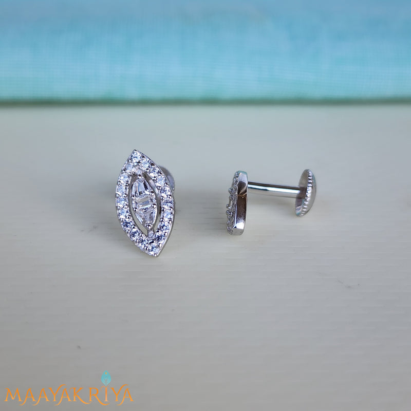 Eyed Silver Earrings